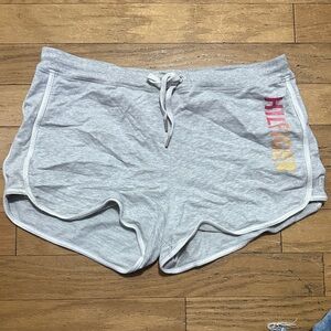 Tommy Hilfiger Gray Athletic Shorts with Colorful Logo